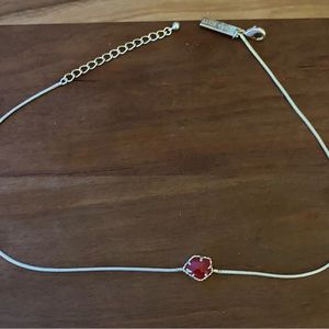 Kendra Scott red choker necklace. Never worn. Perfect.